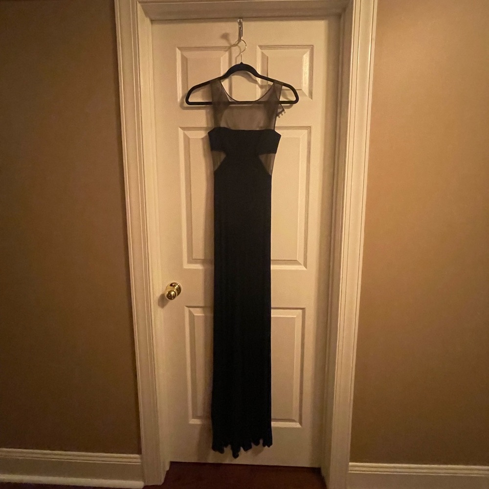 BCBGMAXAZARIA Black and Mesh Gown